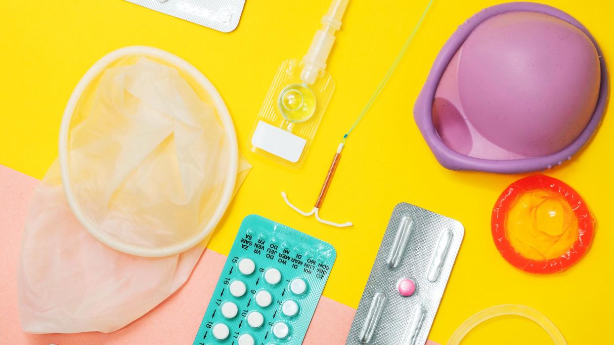 types of birth control including condom, birth control, IUD, plan b