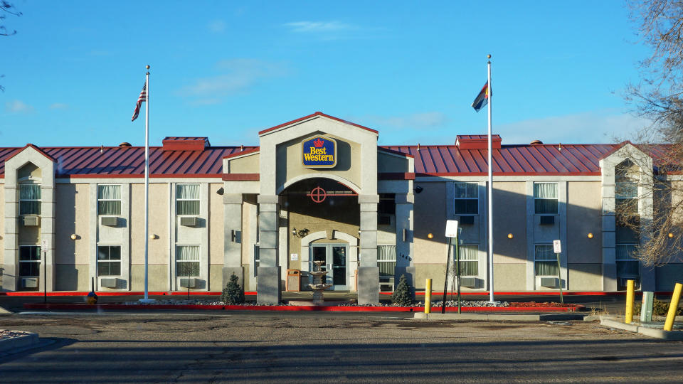 Best Western hotel under the blue sky in Colorado Springs