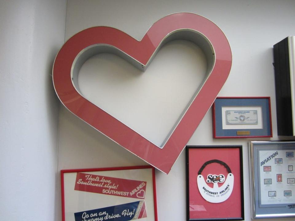 Old Heart logo and LUV campaign memorabilia