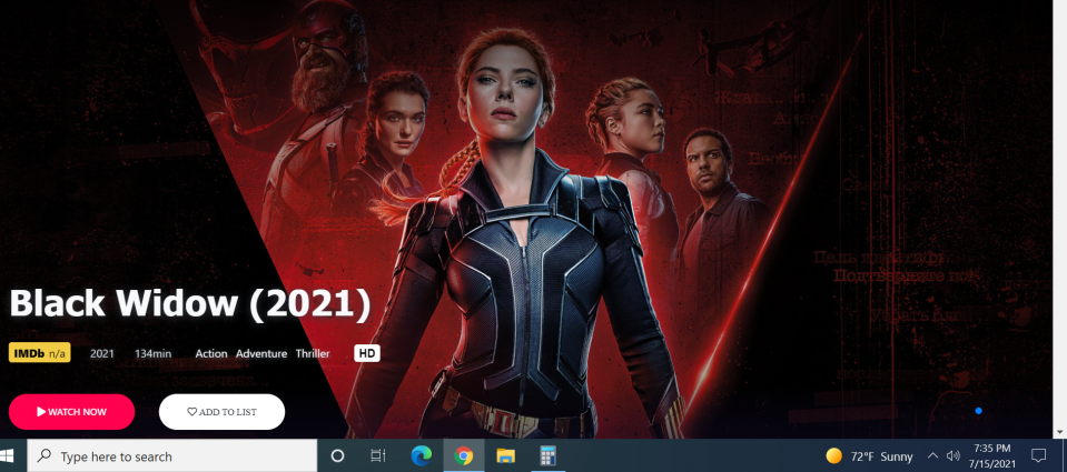 Wake up, Disney: piracy sites are offering ‘Black Widow’ for free. - Credit: Disney