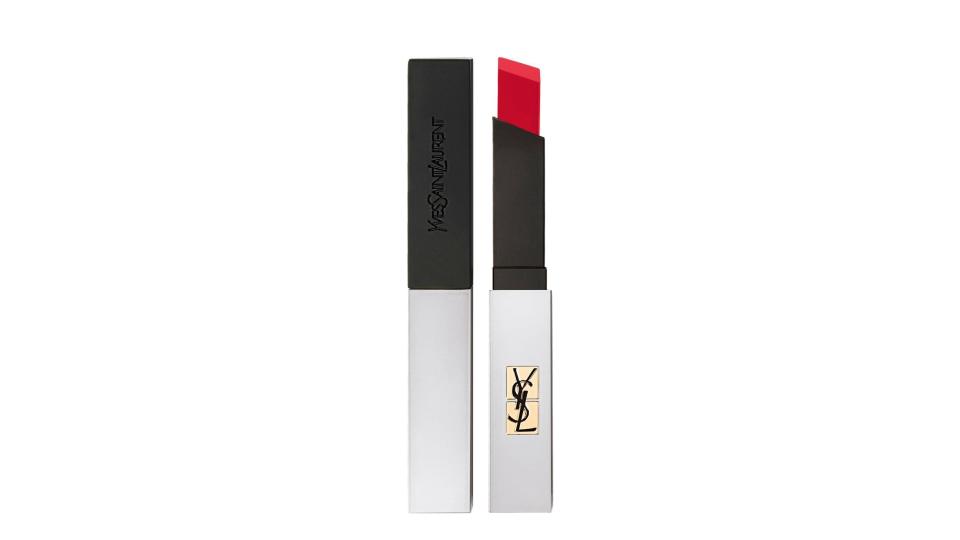 2) Rouge Pur Couture The Slim Sheer Matte in Red Uncovered