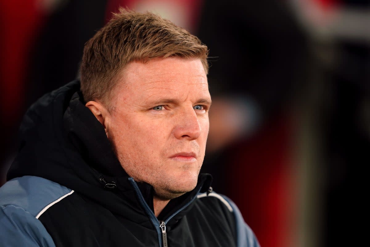 Newcastle head coach Eddie Howe is not expecting any help from the club’s rivals (Zac Goodwin/PA) (PA Wire)