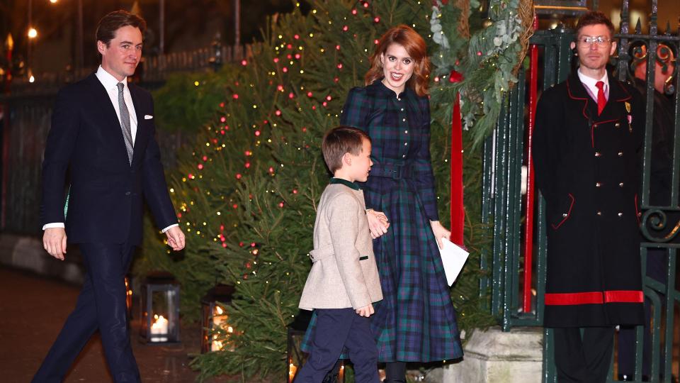 Princess Beatrice and Edoardo were accompanied by Edoardo's son, Wolfie