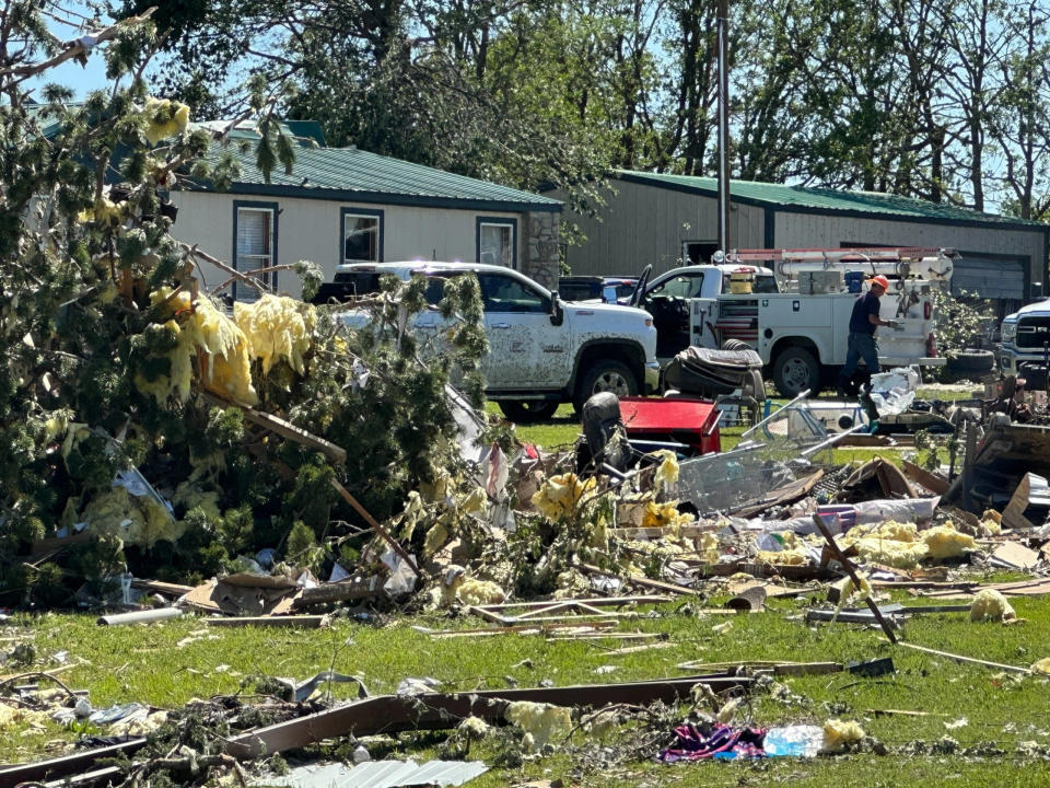 Damage at Bartlesville, OK home