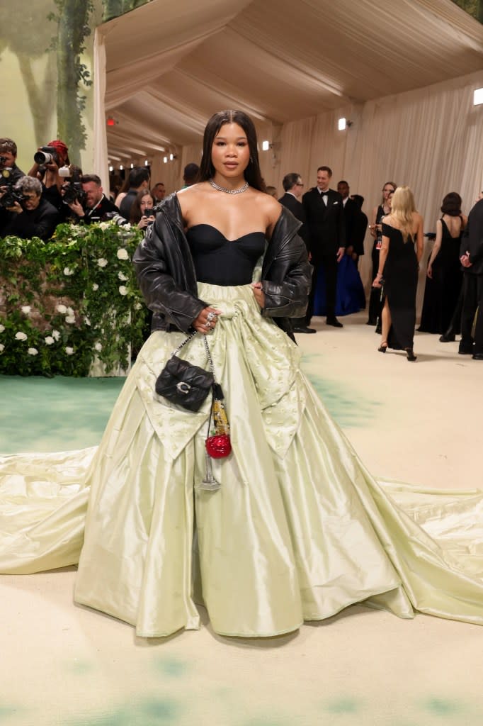 Storm Reid attends The 2024 Met Gala Celebrating "Sleeping Beauties: Reawakening Fashion" at The Metropolitan Museum of Art on May 06, 2024 in New York City.