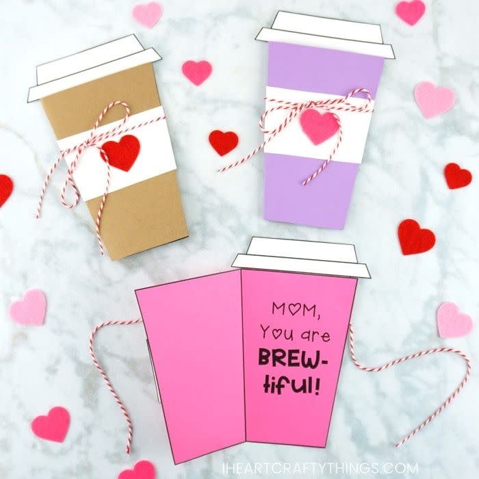coffee cup diy mother's day card