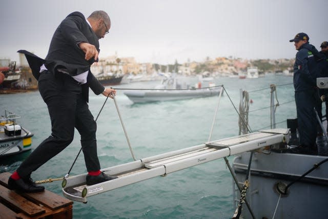 James Cleverly visit to Lampedusa