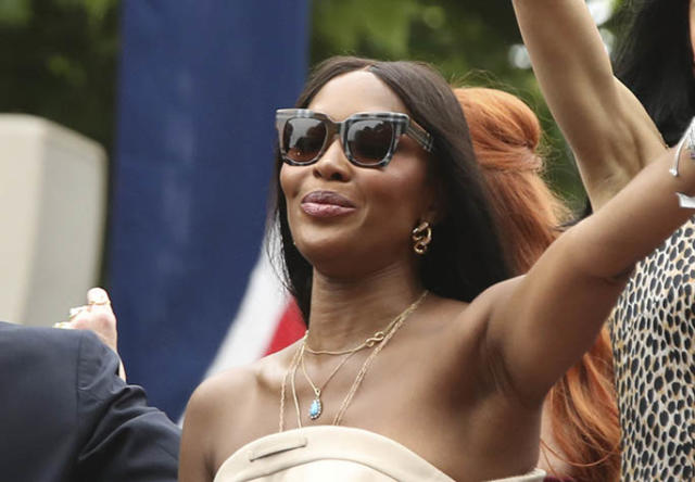 Naomi Campbell Steps Into Summer With Unbuttoned Tropical Top