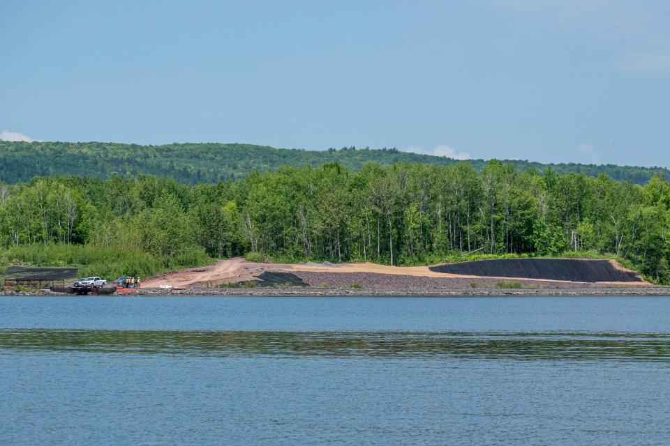 The former U.S. Steel site on Spirit Lake in the St. Louis River on June 12. Operations from the former steelmaking and wire mill facility in Duluth released multiple contaminants into the land and water. Legacy contamination as well as habitat destruction led to the river’s designation as a Great Lakes area of concern. It is now a confined disposal site managed by the Environmental Protection Agency.