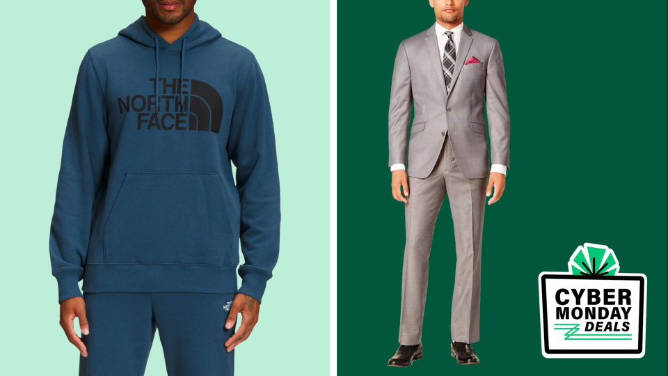 Shop savings on men's fashion pieces from The North Face and Kenneth Cole for Cyber Monday 2022.