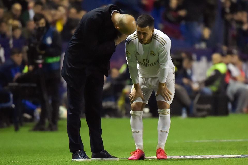 Hazard facing another spell on the sidelines after ankle injury setback: AFP via Getty Images
