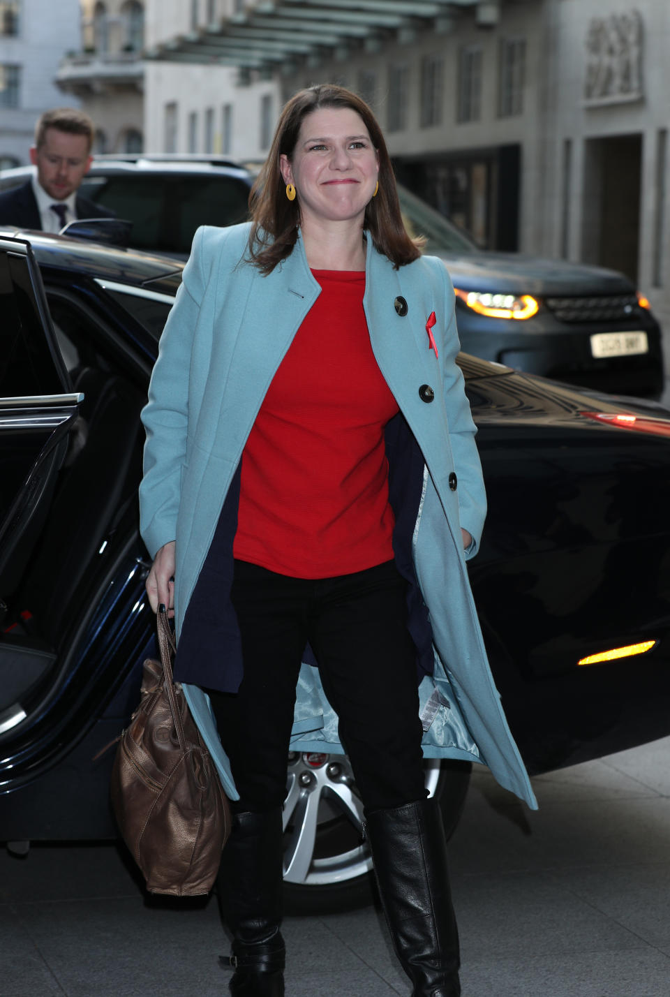 Liberal Democrat leader Jo Swinson arrives at Broadcasting House, London. PA Photo. Picture date: Sunday December 1, 2019. Photo credit should read: Yui Mok/PA Wire