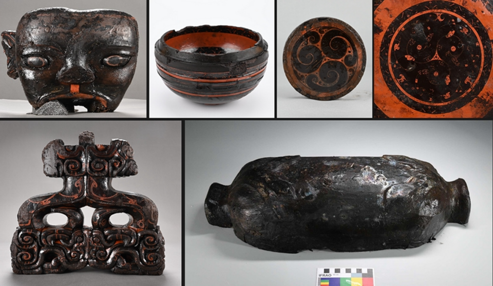 Several more artifacts found at the ancient Wuwangdun complex.