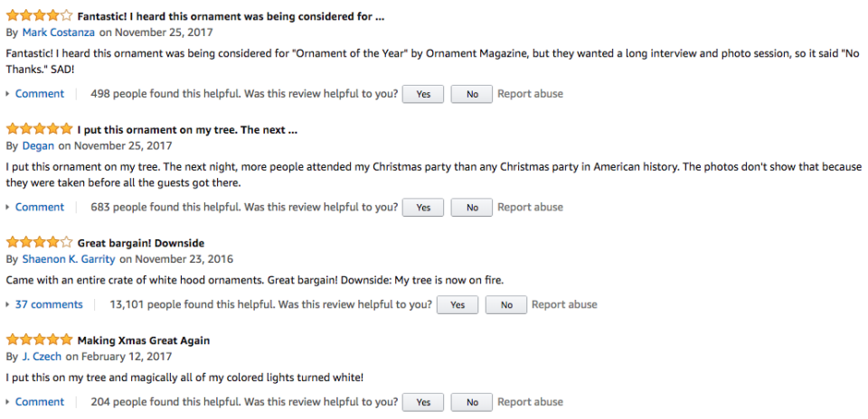 People left hilarious 'reviews' of the product online. Photo: Amazon