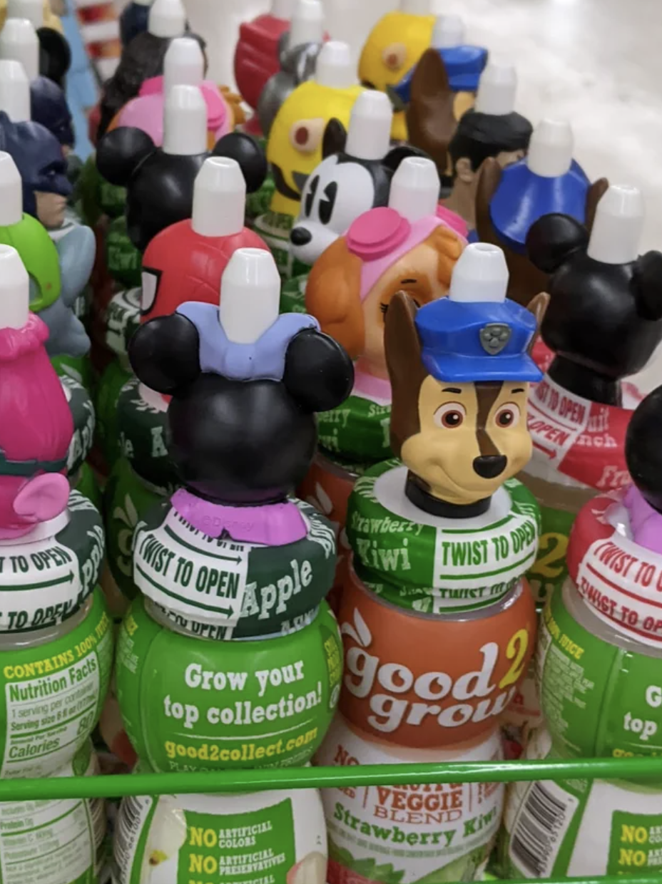 Cartoon character bottle toppers