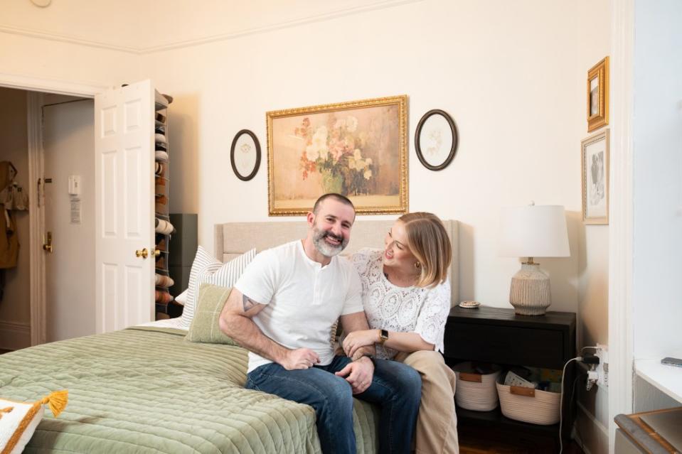 Lisa and Dusty Miller in their bedroom. OLGA GINZBURG FOR THE NEW YORK POST