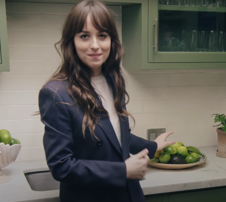 Dakota Johnson with limes