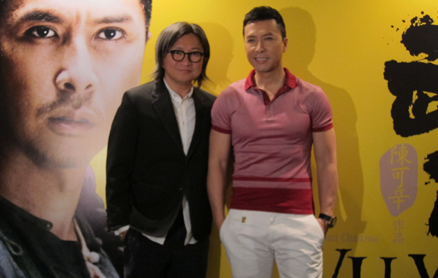 Director Peter Chan and kungfu actor Donnie Yen pose for the media. (Yahoo!)