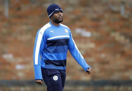 Britain Football Soccer - Leicester City Training - Leicester City Training Ground, Leicester, England - 17/4/17 Leicester City's Wes Morgan during training Action Images via Reuters / Carl Recine Livepic