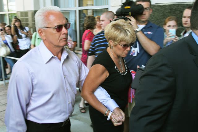<p>Gary W. Green/Orlando Sentinel/Tribune News Service/Getty</p> Casey Anthony's parents, George, left, and Cindy Anthony, arrive for the first day of their daughter's murder trial at the Orange County Courthouse, Tuesday, May 24, 2011, in Orlando, Florida.