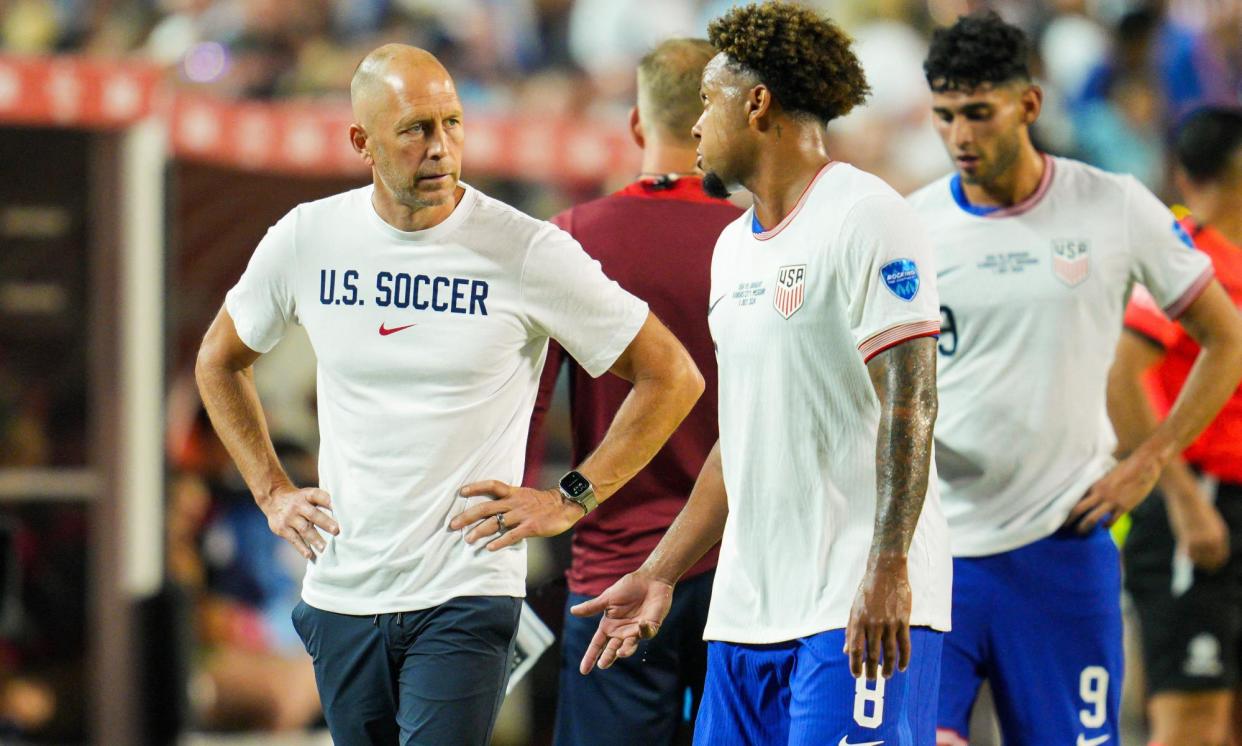 <span>Gregg Berhalter’s USMNT lost against Uruguay on Monday night, ending their Copa América challenge.</span><span>Photograph: Jay Biggerstaff/USA Today Sports</span>