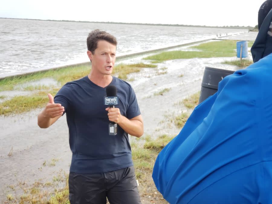 David Yeomans provides live weather coverage of Hurricane Laura in 2020.