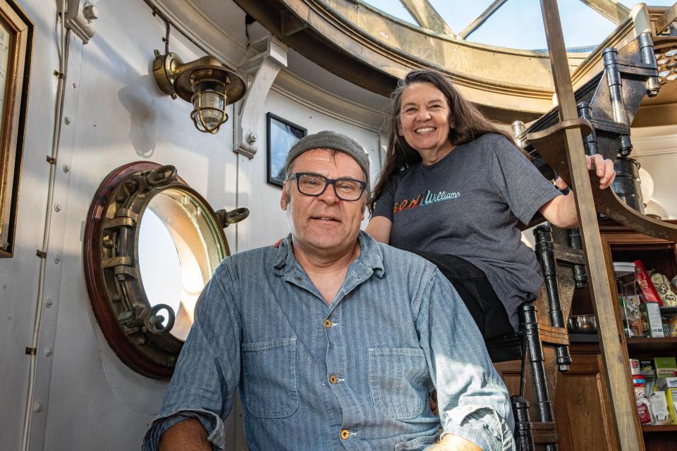 Dave Waller and Lynn Waller at the Graves Light Station on Thursday, June 23, 2022.