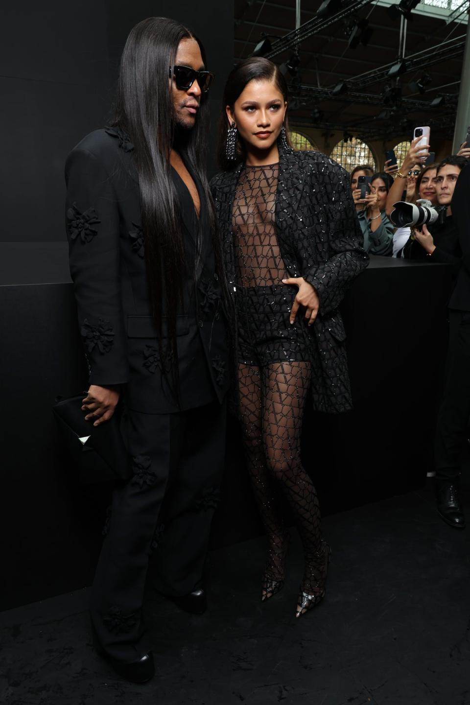 Law Roach and Zendaya attend Valentino (Getty Images)