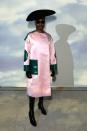 <p>An appearance at Christopher Kane's SS20 show prompted Porter to opt for a Kane-designed pink coat, Sarah Sokol black hat, Eyevan sunglasses, Gucci black boots and Wing Weft gloves.</p><p>'Love lift us up where we belong,' he captioned a photograph of his outfit on <a href="https://www.instagram.com/p/B2g8sHiFV9T/" rel="nofollow noopener" target="_blank" data-ylk="slk:Instagram;elm:context_link;itc:0;sec:content-canvas" class="link ">Instagram</a>. 'Far from the world below. Up where the clear winds blow.'</p>