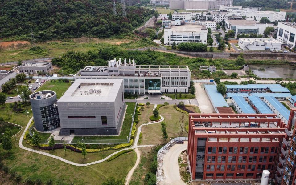 Aerial view of the P4 laboratory on the campus of the Wuhan Institute of Virology in Wuhan - HECTOR RETAMAL/AFP