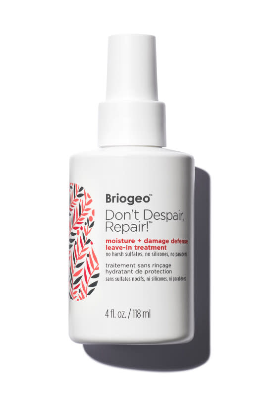 <p><strong>Briogeo Don't Despair, Repair! Leave-In Treatment, $29, <a href="https://howl.me/cjNrXiEhHZJ" rel="nofollow noopener" target="_blank" data-ylk="slk:available here;elm:context_link;itc:0;sec:content-canvas" class="link ">available here</a>:</strong> "I have super-fine hair, so I'm always on the lookout for repairative treatments that condition and prevent breakage without weighing it down. This leave-in conditioner is a new favorite: It contains ceramides, as well as argan, coconut and rosehip oils to moisturize and strengthen strands — yet it's not heavy or greasy in the slightest. I use about five pumps on the midlengths and ends of my hair to seal the cuticles and split ends." —Stephanie Saltzman, Beauty Director</p>