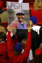 ST LOUIS, MO - OCTOBER 28: A Texas Rangers fan holds up a sign of manager Ron Washington during Game Seven of the MLB World Series against the St. Louis Cardinals at Busch Stadium on October 28, 2011 in St Louis, Missouri. (Photo by Dilip Vishwanat/Getty Images)