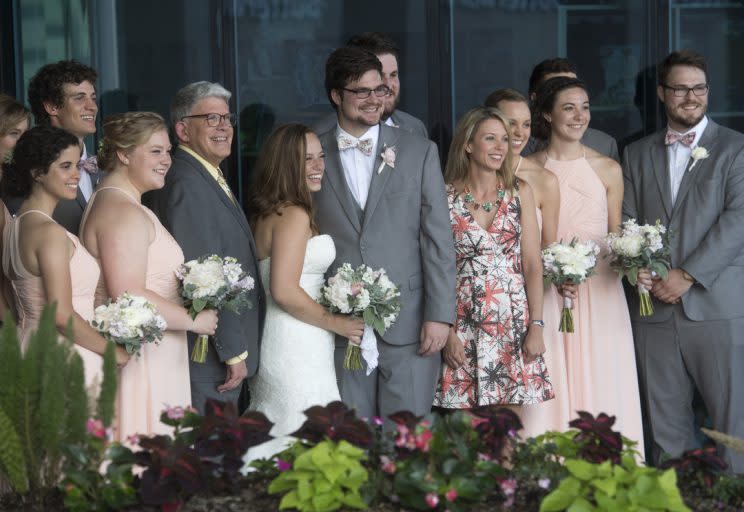 The wedding party. (Photo: Chris Clark, Spectrum Health Beat)