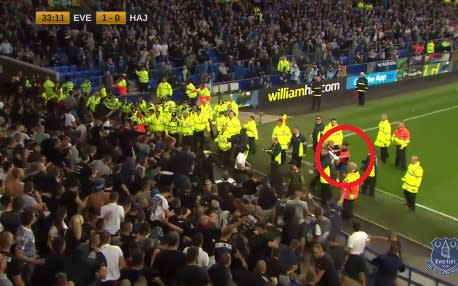 Everton crowd trouble - Credit: Everton YouTube