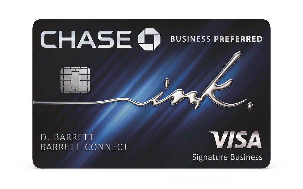 The new Chase Ink Business Preferred credit card. Source: Chase