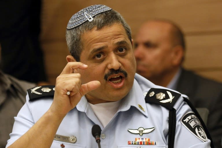 Israeli police chief Roni Alsheich takes questions from a parliamentary committee on February 20, 2018 over his claim that officers probing corruption allegations against Prime Minister Benjamin Netanyahu had been targeted by private investigators