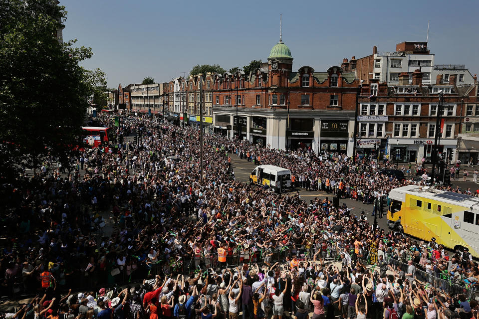 After 68 Days Travelling Around The UK The Olympic Torch Reaches Central London Ahead Of The Opening Ceremony