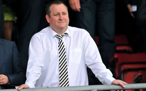 Newcastle United's English owner Mike Ashley before the English Premier League football match between Southampton and Newcastle United at St Mary's Stadium in Southampton - Credit: AFP