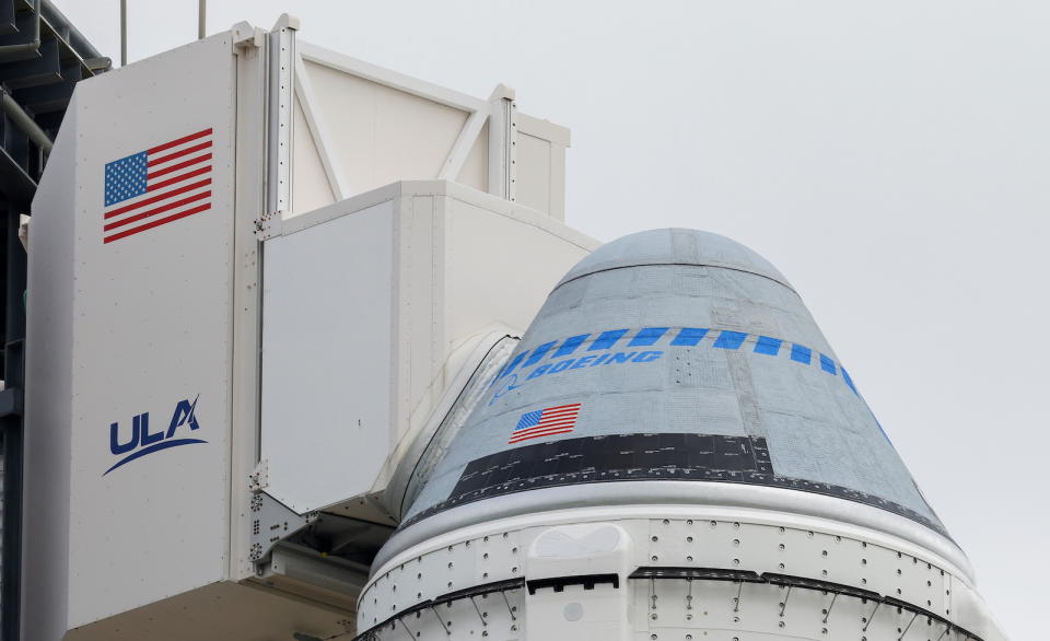 The Atlas V rocket carrying Boeing's CST-100 Starliner capsule is seen, after the launch to the International Space Station was delayed for a do-over test flight in Cape Canaveral, Florida, U.S. August 4, 2021. REUTERS/Joe Skipper - RC2FYO917RKP