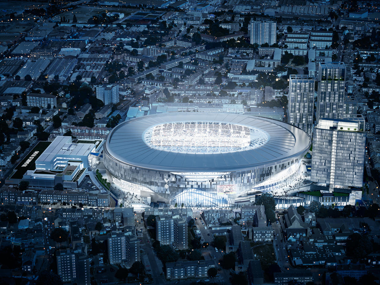 A CGI interpretation of the new White Hart Lane, which will be London's biggest club stadium: Tottenham Hotspur