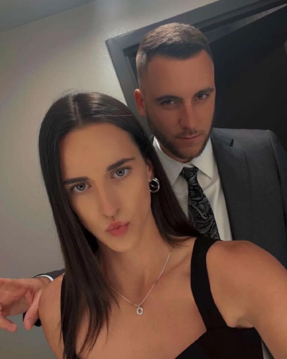 caitlin clarks wears prada outfit at wnba draft and bf reacts