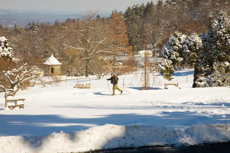Cross-country skiing is an option during winter, if there's enough natural snow.
