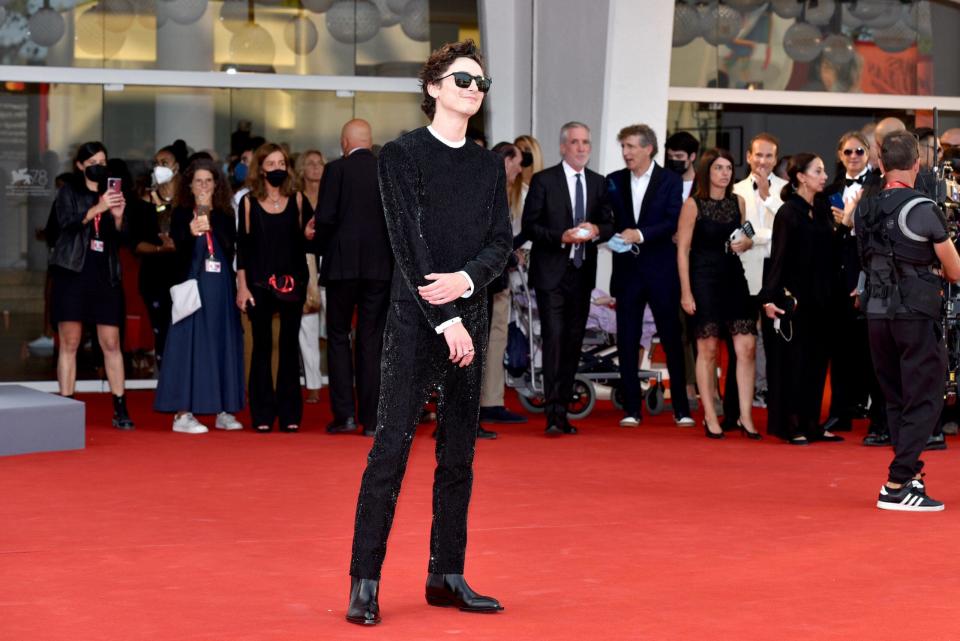 Timothee Chalamet Javier Bardem Zendaya attends the red carpet of the movie quot Dune quot during the 78th Venice International Film Festival