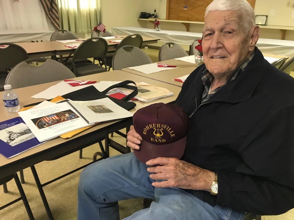 Richard Haynes, 97, talks about his time with the Rohrersville Band as he prepares for what is likely his last appearance with the band.