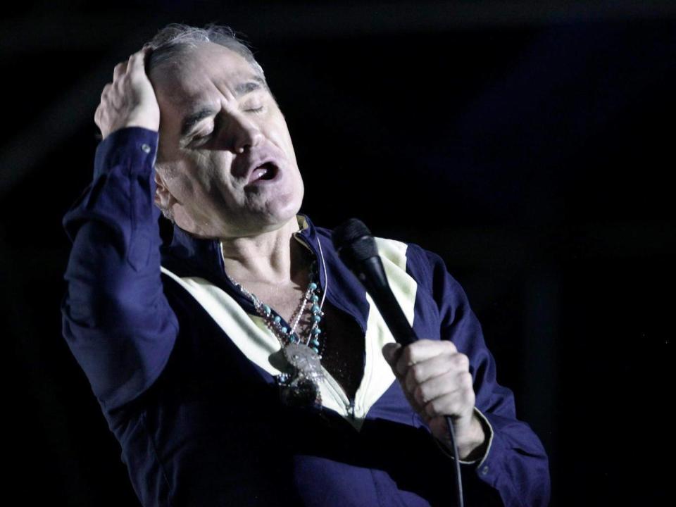 Morrissey performs on stage during the Primavera Fauna 2015 Music Festival in Santiago de Chile (EPA)