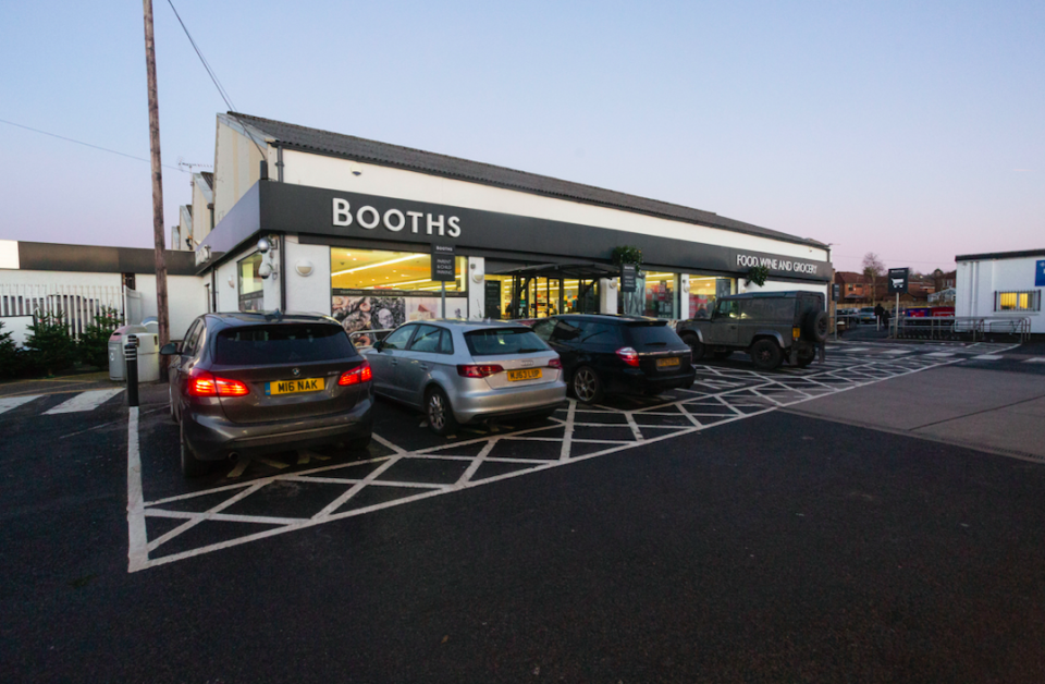 The incident took place in a Booths supermarket in the Lancashire village of Longridge (SWNS)