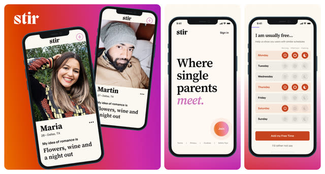 Match has launched Stir, a new dating app designed for single parents. (Photo: Courtesy of Stir)