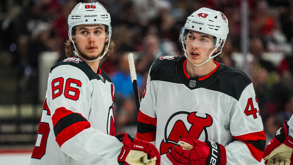 Despite a swift exit in the second round of the NHL playoffs, the New Jersey Devils have a lot to look forward to. (Photo by Josh Lavallee/NHLI via Getty Images)