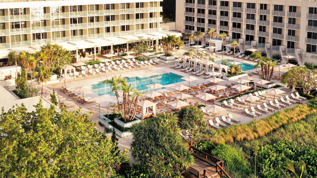 The pool area at the Four Seasons Resort Palm Beach