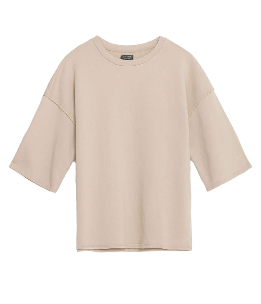 <p>Short-sleeve sweatshirt, $50, <a href="http://www.zara.com/us/en/man/sweatshirts/short-sleeve-sweatshirt-c799012p3536028.html" rel="nofollow noopener" target="_blank" data-ylk="slk:Zara;elm:context_link;itc:0;sec:content-canvas" class="link ">Zara</a></p>